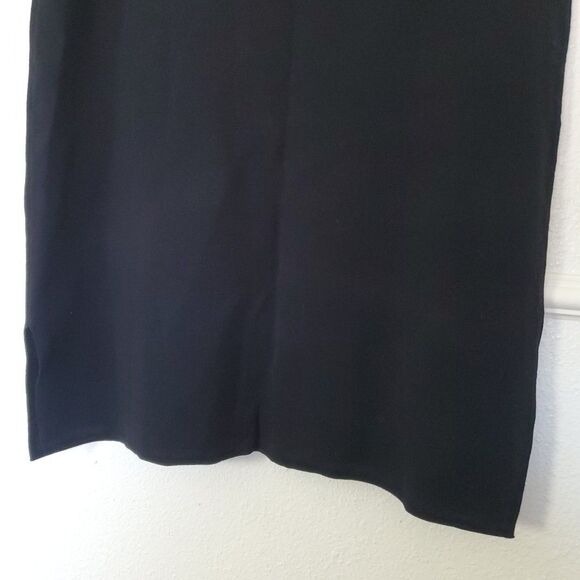 Ann Taylor Tunic Tank Top Womens XL Black Viscose Blend Round Neck Split Hem - Picture 11 of 15